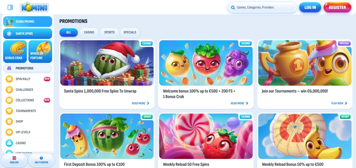 nomini online kaszinó bónusz